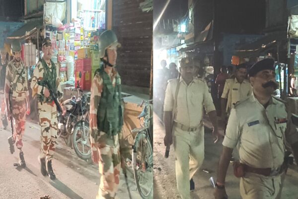 बिहार चुनाव सुरक्षा: बरौली थाना द्वारा सरफरा बाजार में फ्लैग मार्च, शांति व सुरक्षा का सख्त संदेश